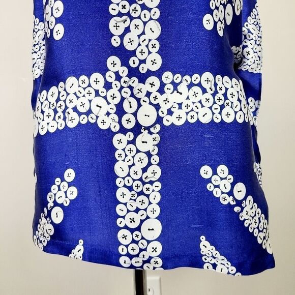 DIANE Von Furstenberg Sleeveless Asymmetrical Hem Silk Top Size 2 - Picture 4 of 16